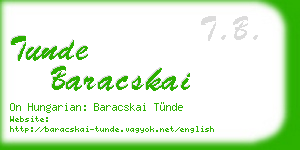 tunde baracskai business card